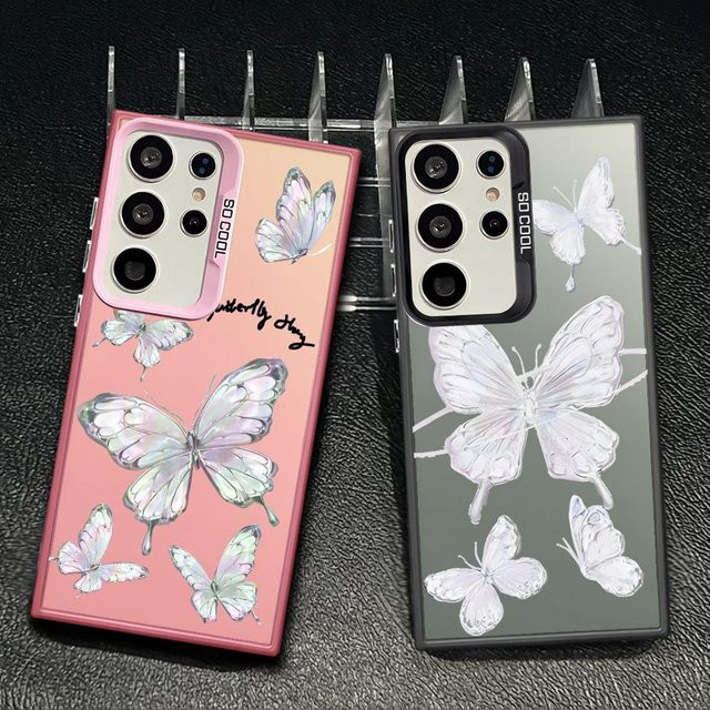 Schmetterling Handyhülle mit Farbverlauf für Samsung Galaxy S26 S25 S24 S23 S22 S21 S20 Note 20 Ultra FE - Bild 1