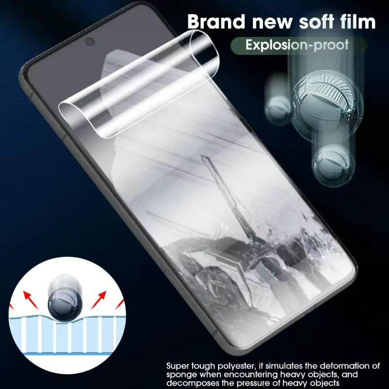 4er-Pack Hydrogel-Displayschutzfolien für Google Pixel 8, 7, 6 Pro, 7A und 6A, 9D Vollabdeckung, transparent - Bild 3