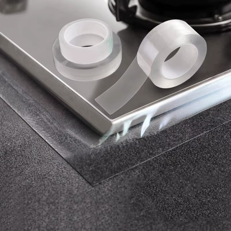 3M Nano-Klebeband einseitig selbstklebend, transparent, wasserdicht und schmutzabweisend als Dichtungsstreifen für Küche und Badezimmer - Bild 5
