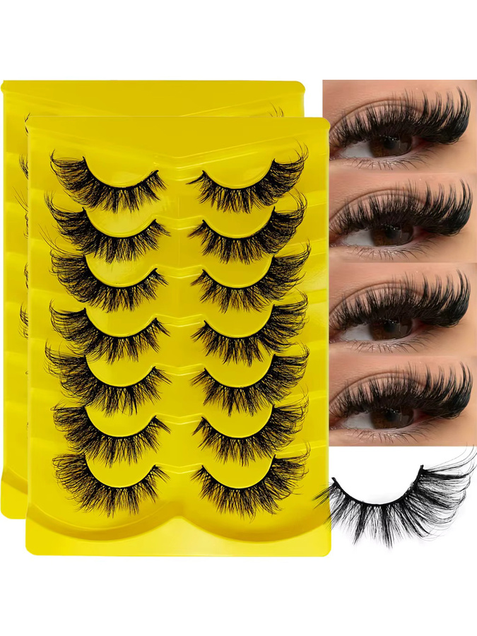 BLL.cf Falsche Wimpern 3D Winged End Fuchsenaugenwimpern, 2er Packung - Bild 5