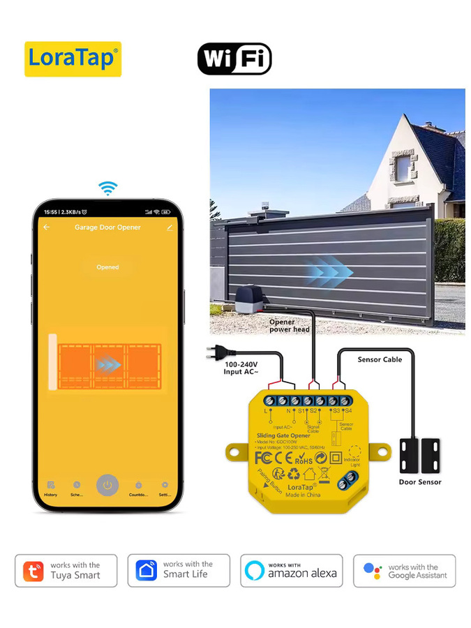 LoraTap Tuya Smart Life Gelenkarm-Motoröffner-Controller mit Sprachsteuerung für Google Home und Alexa - Bild 6