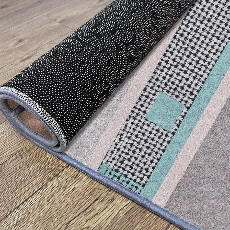 VIKAMA Minimalistischer Teppich mit geometrischem Stil für Wohnzimmer, Balkon oder Eingangsbereich - Bild 3