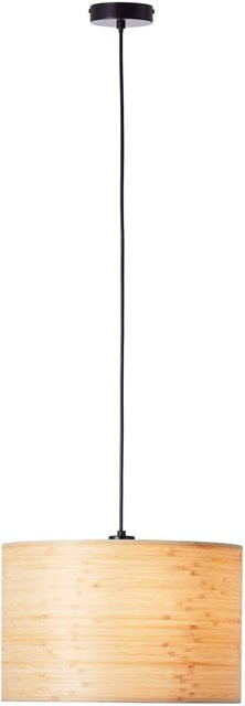 BRILLIANT Romm Pendelleuchte aus Holz in Hell/Schwarz mit E27 Fassung, Durchmesser: 35 cm - Bild 1