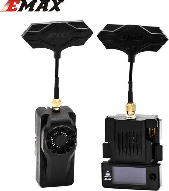 EMAX Aeris Link ExpressLRS ELRS Micro TX Modul 2,4G 915MHz in Schwarz mit OLED-Bildschirm und Lüfter für RC FPV Drohnen - Bild 1