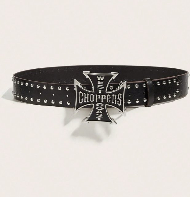 Gürtel Weiden, Punk, Druckknopf, black bunt, Unisex - Bild 1