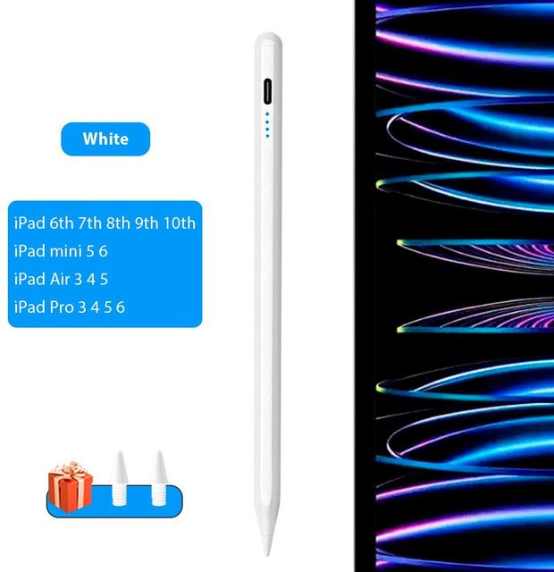 Stylus für iPad und Apple Pencil mit Handflächenerkennung, Farbe: Weiß - Bild 1
