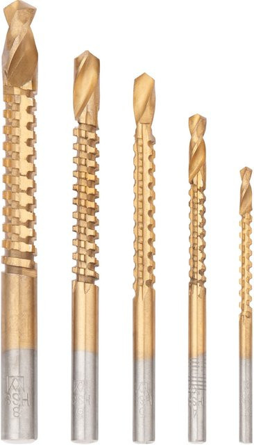 Parkside Spezialbohrerset mit 5-teiligem Forstner-Fräsbohrer-Set aus HSS-Stahl in Gold - Bild 1