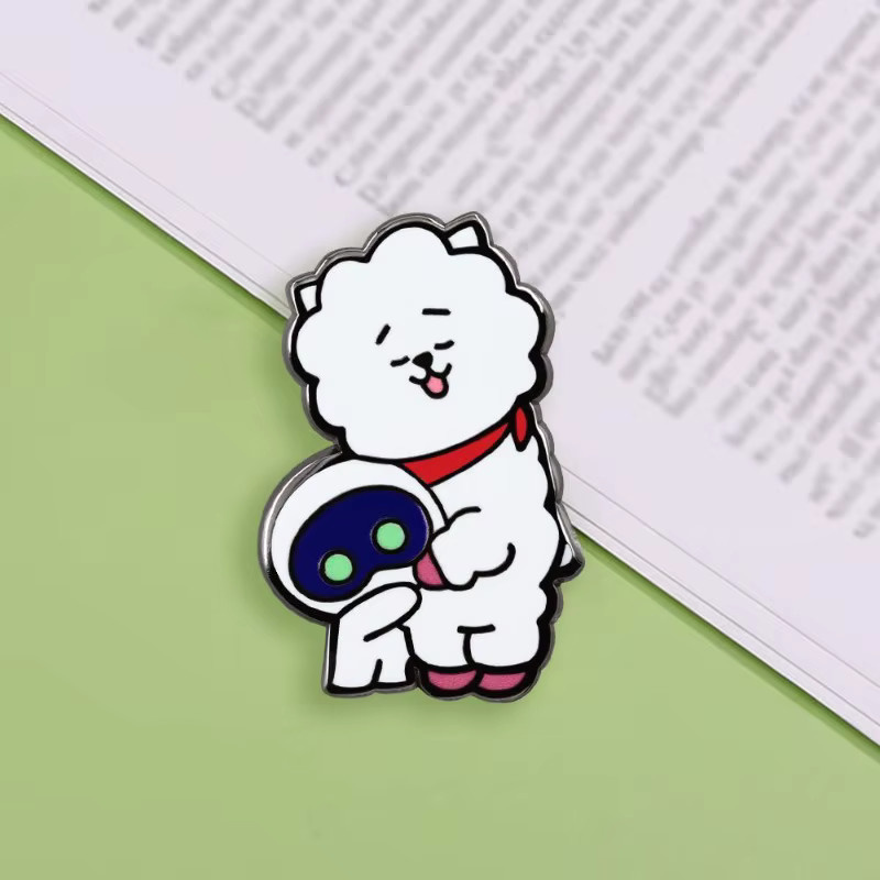 LINE FRIENDS BT21 RJ Metall-Abzeichen, Unisex - Bild 3