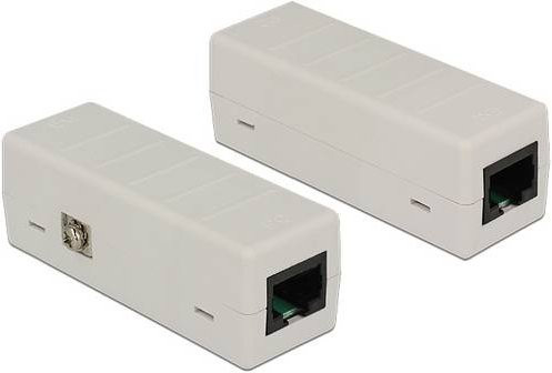 Delock RJ45 Netzwerk Adapter Ethernet LAN 1x RJ45-Buchse zu 1x RJ45-Buchse Grau - Bild 1