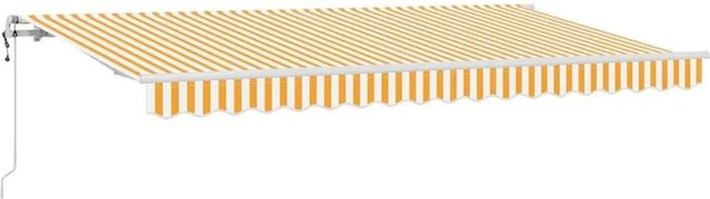 vidaXL Einziehbare Markise Gelb mit Aluminiumgestell B: 350 cm, T: 200 cm - Bild 1