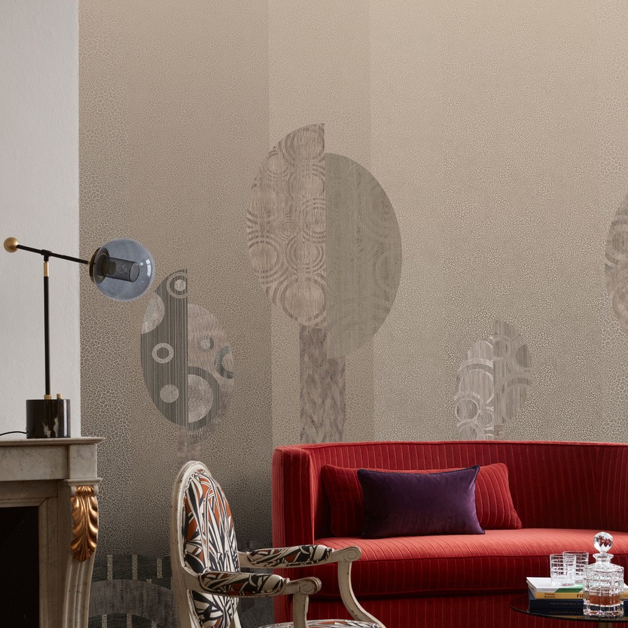 Nobilis Mural Lakme PAN141 Wandtapete in Beige mit geometrischem Design aus Non-Woven - Bild 1
