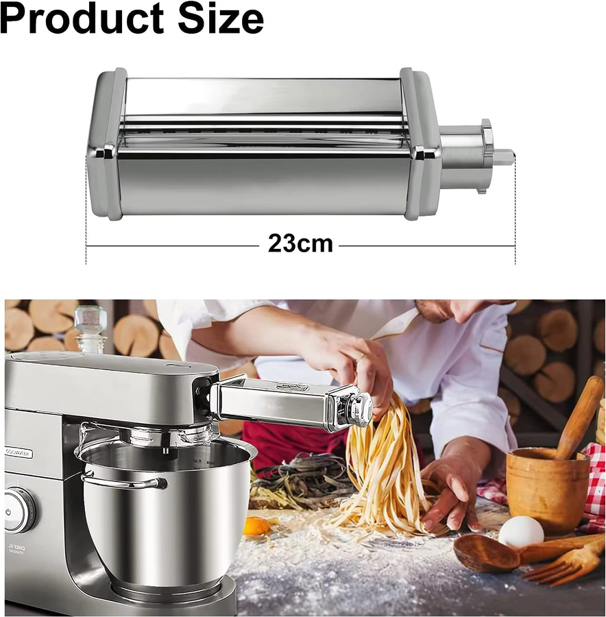 Kenwood MAX980ME Sheeter Set in Silber mit Spaghetti- und Fettuccine-Schneider für Planetar-Küchenmaschinen - Bild 2