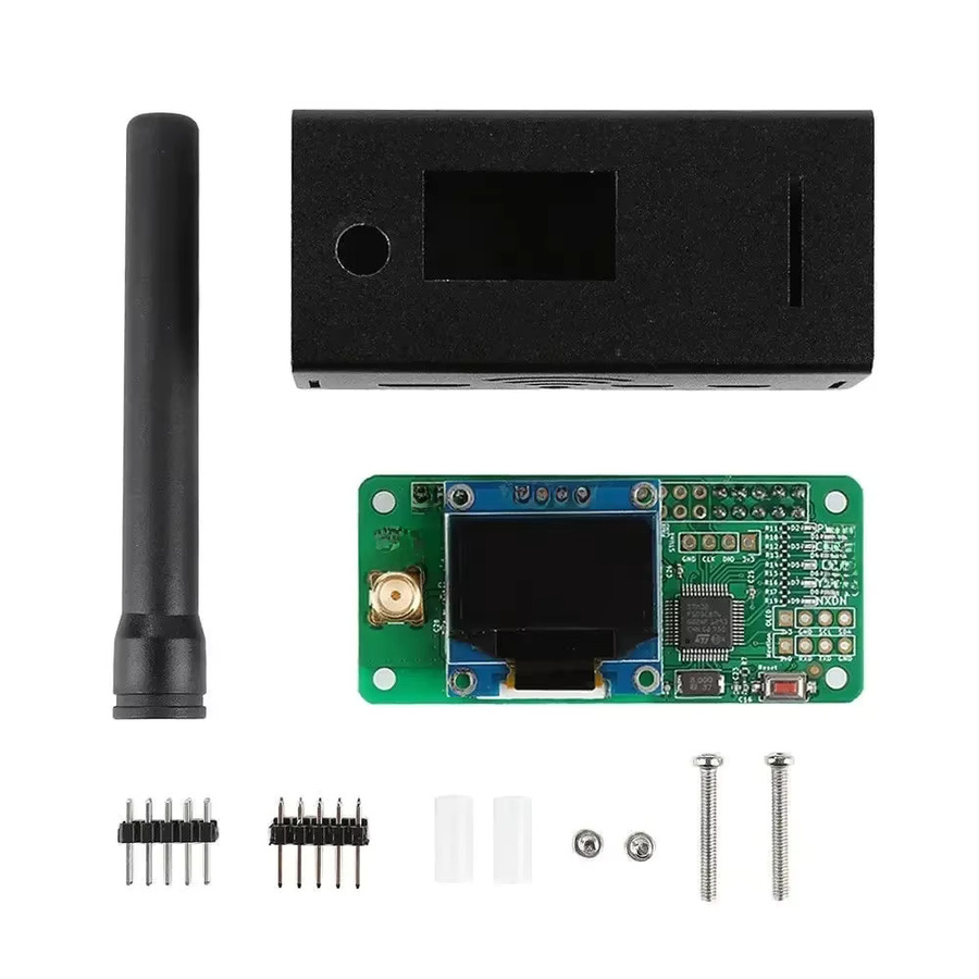AISANRAY Jumbospot UHF VHF UV MMDVM Hotspot für P25 DMR YSF DSTAR NXDN in Schwarz mit OLED, Metallgehäuse und Antenne für Raspberry Pi Zero W/3B/4B - Bild 5