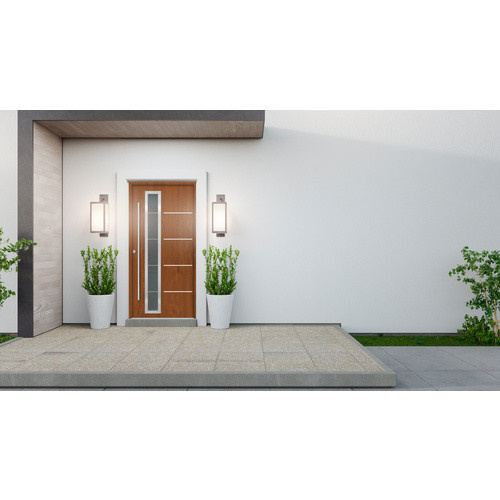 Splendoor Haustür SPLIT Prime aus Aluminium in Golden Oak Braun mit Glaseinsatz, Höhe: 210,0 cm, Breite: 110,0 cm, Tiefe: 7,0 cm - Bild 2