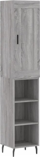 vidaXL Highboard Grau Sonoma aus Holzwerkstoff und Metall, B/T/H: 34,5 x 34 x 180 cm - Bild 1