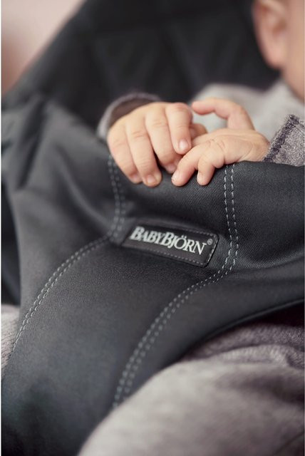 Babybjörn Babywippe Bliss gewebt in Schwarz und Anthrazit aus Baumwolle und Polyester - Bild 1