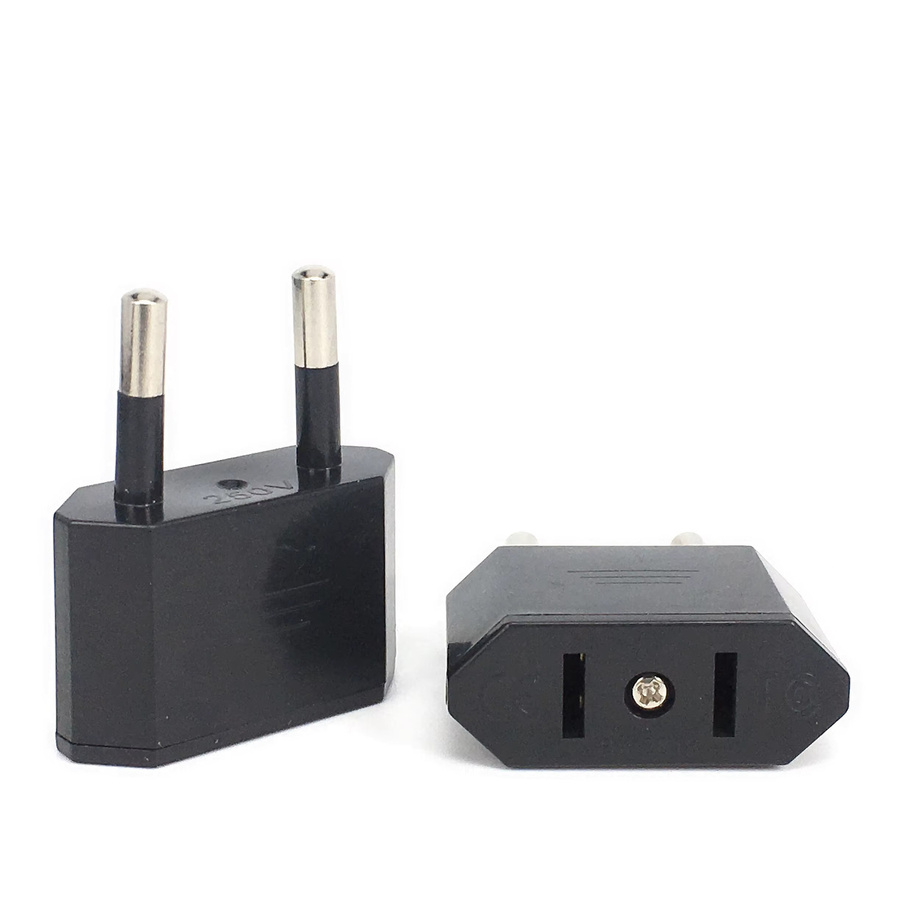 Bolantedz Reise-Netzteil US-zu-EU-Stecker-Adapter mit USB-C, Schwarz - Bild 2