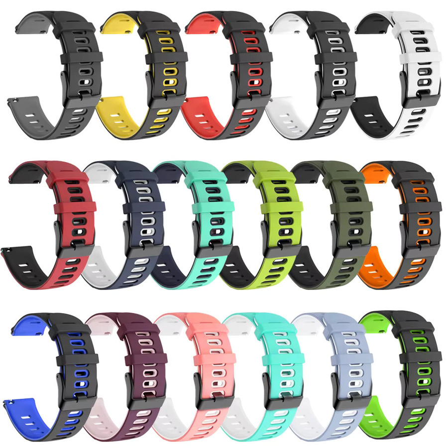 Huami Amazfit Armband, Silikon, 22mm, Schwarz, Unisex - Bild 5