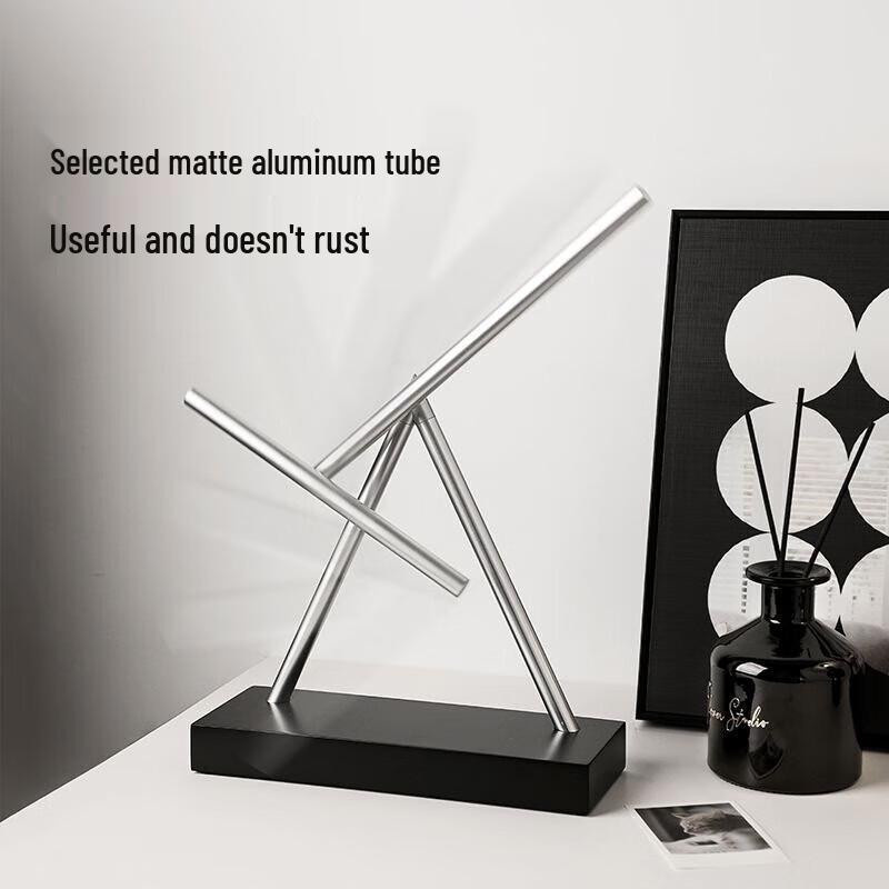 JDST SELECTION Kinetische Kunst Perpetuum Mobile Schreibtischskulptur aus Metall in Silber - Bild 2