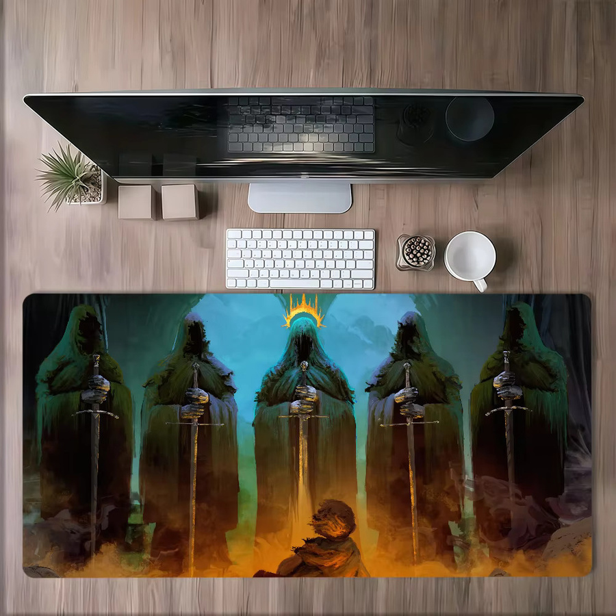 L-Lord of The Rings Middle Earth Map Mauspad, rutschfest und verdickt, großes Gaming-Mauspad für Büro und Studium, Multicolour - Bild 2