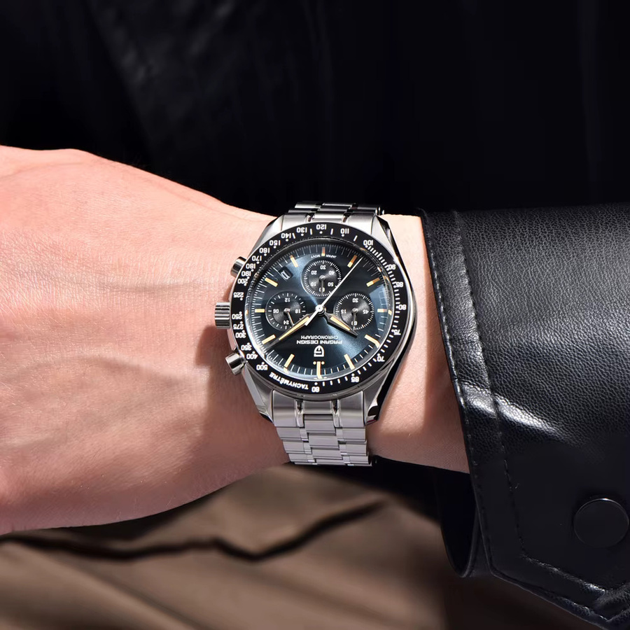 PAGANI DESIGN Chronograph, Quarz, Edelstahl, Blau, Herren - Bild 2