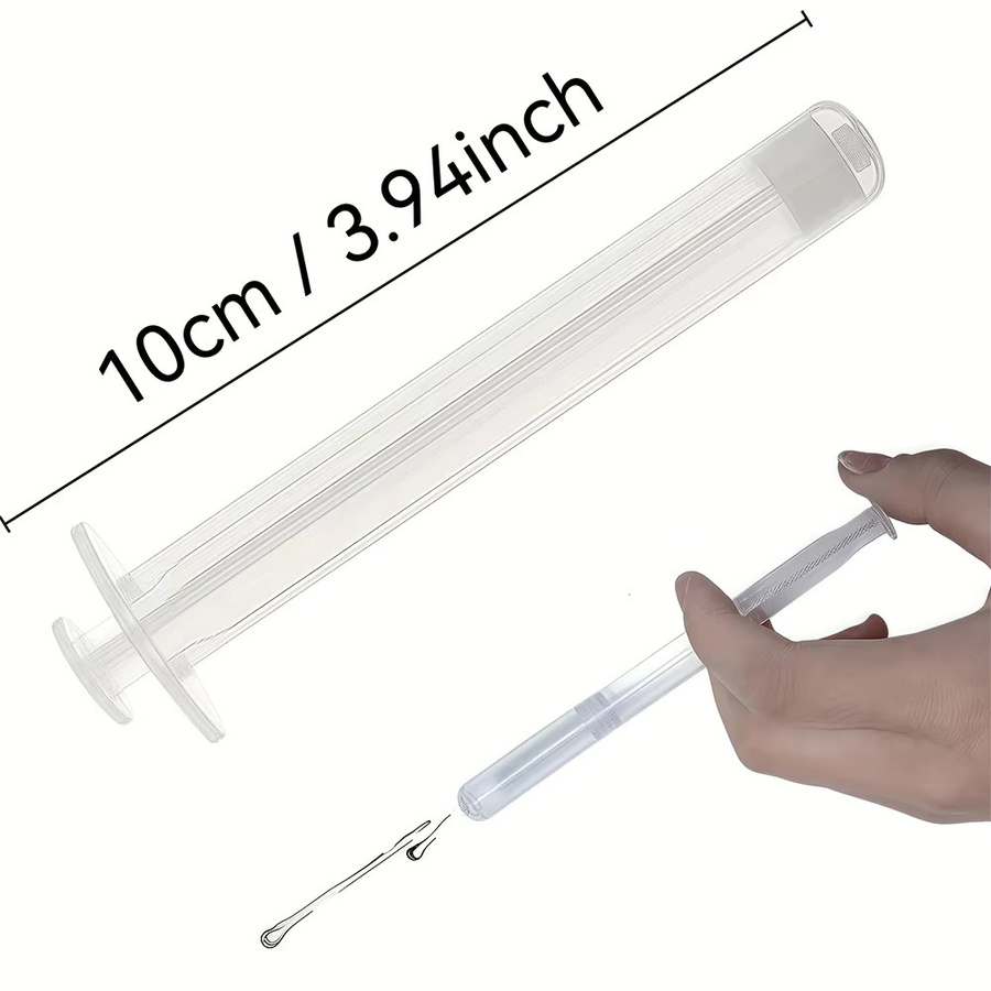Rundkopf-Spritze zum Extrahieren von Flüssigkeiten, Gelen und Pasten, transparent, Kunststoff - Bild 3