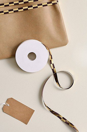 GITTE Weihnachtsschleife in Gold und Braun - Bild 1