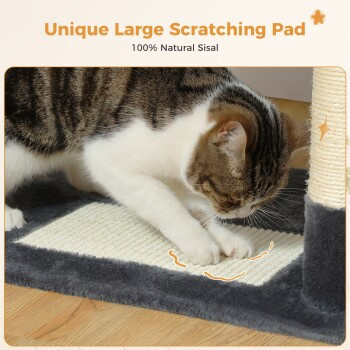 Pawz Road Großer Katzenbaum mit Hängematte und Höhle in Dunkelgrau, Höhe: 184 cm - Bild 3