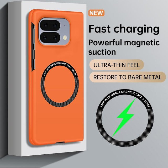 Google Pixel 10 Pro Fold und Pixel 9 Pro Fold MagSafe Hart-PC-Gehäuse in Orange - Bild 1