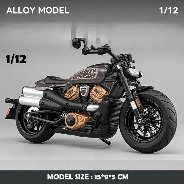Linyi toy car Sportster S Motorrad, Legierungsmodell, 1:12, ab 14 Jahren - Bild 1
