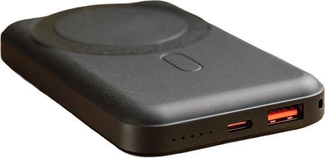 XtremeMac XWH-PMS-13 Powerbank mit 10000 mAh, kabelloses Aufladen, Schwarz, USB-A und USB-C Anschlüsse - Bild 1