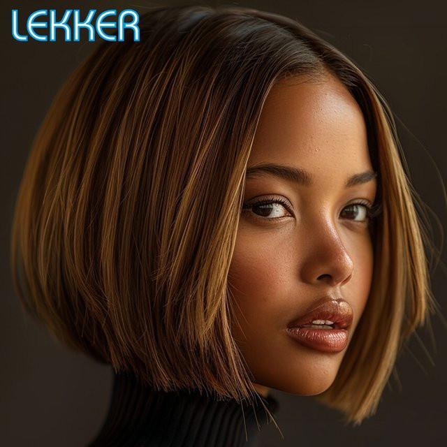 Lekker Perücke, blonde Bob-Frisur, 100 % Echthaar, Damen - Bild 1