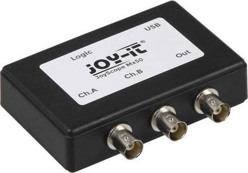 Joy-it JT-ScopeMega50 USB-Oszilloskop 15MHz 2-Kanal, 16-Kanal 8 Bit Digital-Speicher (DSO), Mixed-Signal (MSO) und Logic-Analyser in Schwarz - Bild 1