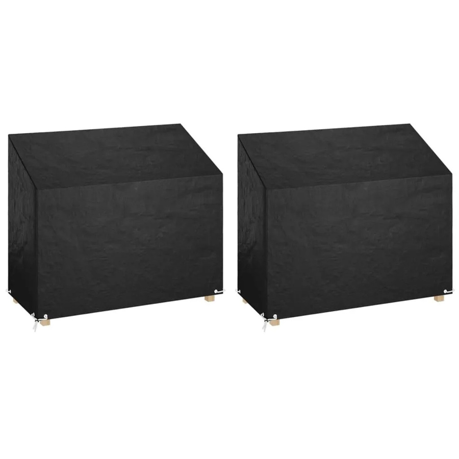 vidaXL Gartenbank Abdeckungen 2er Set mit 8 Ösen B/T/H: 160 x 70 x 70/88 cm - Bild 2