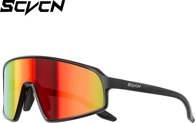 SCVCN Sportsonnenbrille, Vollrand, Kunststoff, black, Unisex - Bild 1