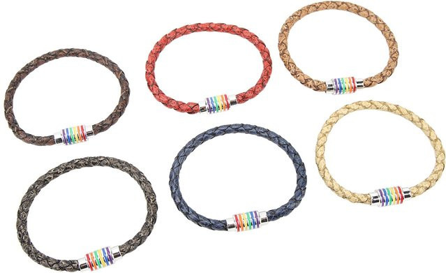 6 Stück Armband Edelstahl, Bunt, Geflochten, Unisex - Bild 1