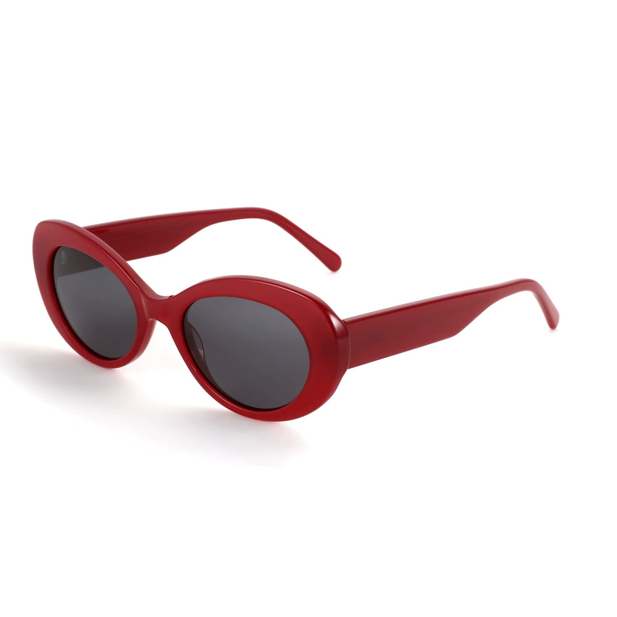 ZENOTTIC Sonnenbrille oval, Acetat, Vollrand, rot, Damen - Bild 2