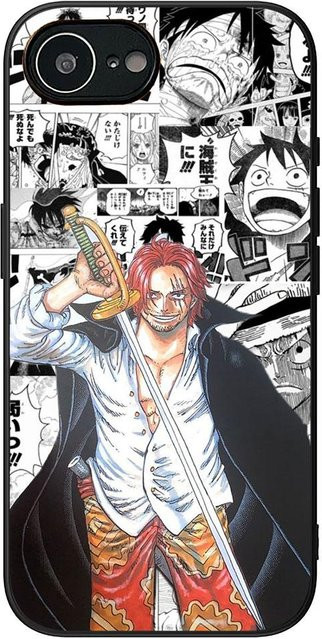 One Piece Handyhülle mit Shanks, Luffy und Zoro für Apple iPhone 16 15 14 13 12 Pro Max Plus Mini und 17 Pro Max Air Case in Multicolour - Bild 1