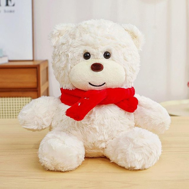 BC Pet Supplies Teddybär, Plüschtier, weiß, 35cm - Bild 1