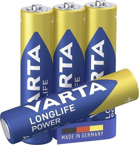 Varta Longlife AAA Alkaline-Mangan Batterien 1200 mAh 1.5V 4er Pack - Bild 1