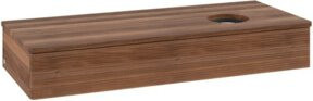 V&B Antao Waschtischunterschrank mit Frontstruktur und LED-Beleuchtung, Wandmontage, Farbe Walnut, B: 120 cm, H: 19 cm, T: 50 cm - Bild 1
