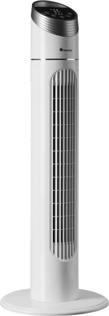 Tectake Turmventilator in Weiß mit Oszillation, 3 Modi und 3 Geschwindigkeitsstufen, H x B x T: 90 x 31 x 31 cm - Bild 1