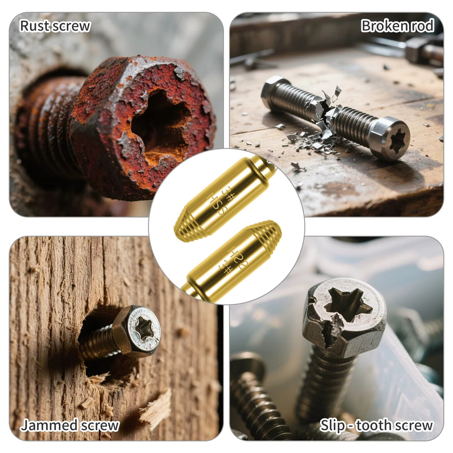 Rafford 5-teiliges Schraubenausdreher-Set zum Entfernen von gebrochenen Bolzen für Reparaturen - Bild 5