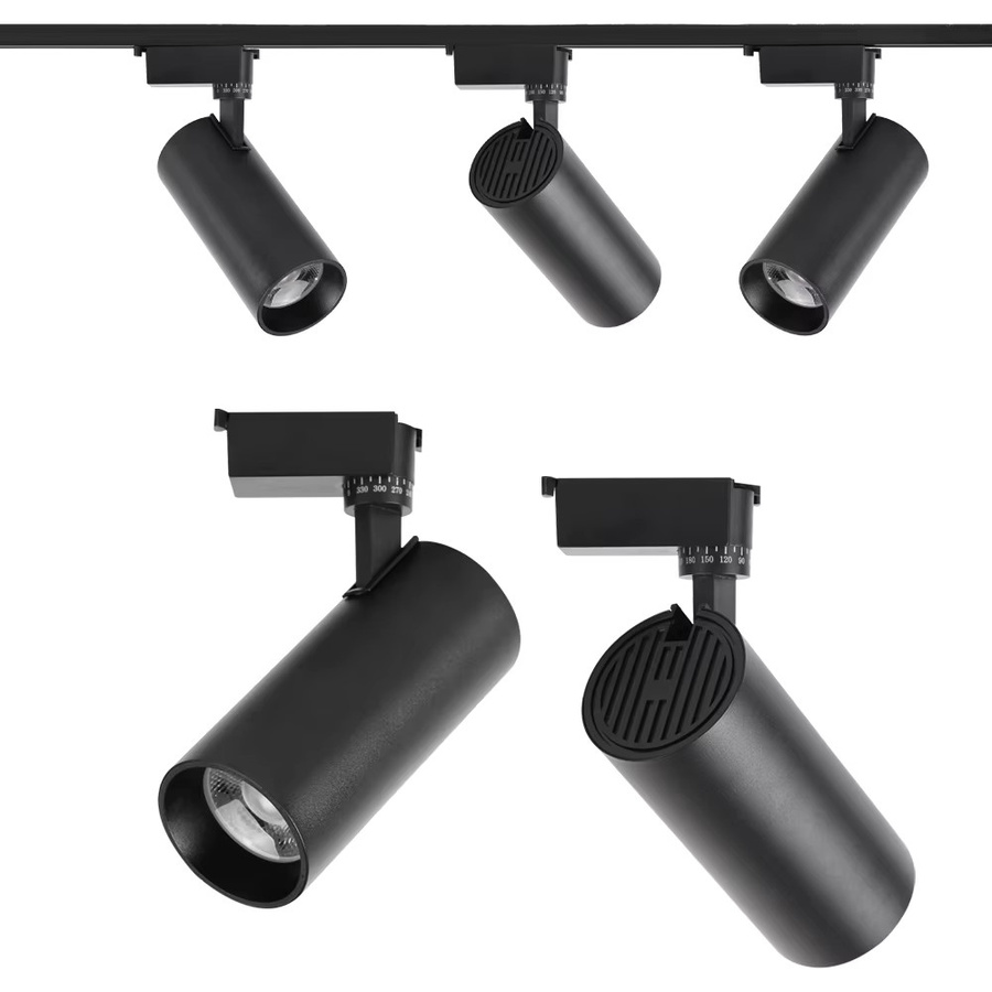 CANMEIJIA LED Track Schienensystem mit Tricolor Memory Funktion, schwarzer Zylinder-Deckenstrahler aus Aluminium für Bekleidungsgeschäfte und moderne Dekoration - Bild 7