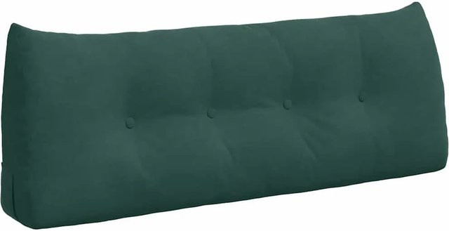 vidaXL Rückenkissen aus Samt in Dunkelgrün, B/H/T: 120 x 50 x 24 cm - Bild 1
