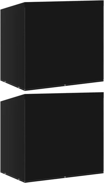 vidaXL Hollywoodschaukel-Abdeckungen 2er-Set in Schwarz mit 6 Ösen, B/T/H: 135 x 105 x 175 cm - Bild 1