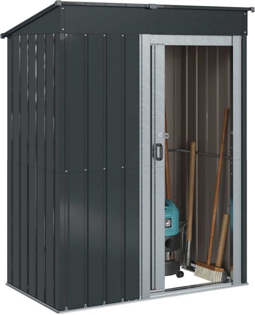 Yiwydaa Gartenschuppen aus Metall in Anthrazitgrau, B/T/H: 137 x 81 x 180 cm - Bild 1