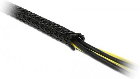Delock 18903 Geflechtschlauch aus Polyester in Schwarz, 10 m - Bild 1