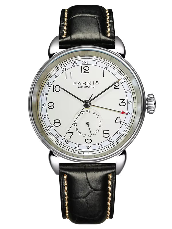 Parnis Armbanduhr Automatik, Edelstahl, Leder, 42 mm, Herren - Bild 2