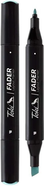 Toki Marker Fader mit 66 Farben in Pebble Blue und Chisel-Spitze - Bild 1